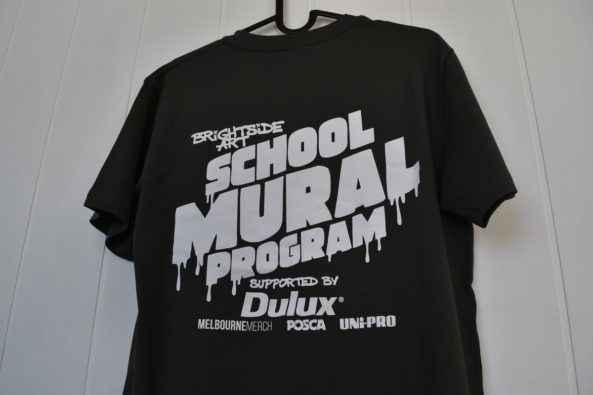 Custom screen print by Melbourne Merch - extremely crisp print, strong contrast, customer brand and text read perfectly