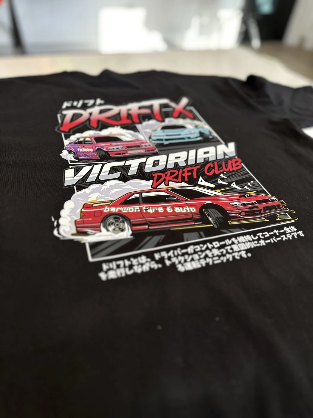 Victorian Drift Club DTF print tee